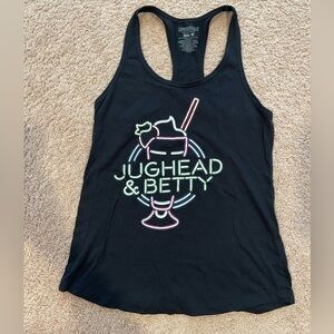 Riverdale Jughead & Betty Neon Sign Women's Graphic Tank Top Shirt Sz Junior M